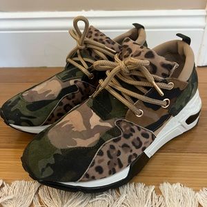 Steve Madden Camo Animal Print Sneakers